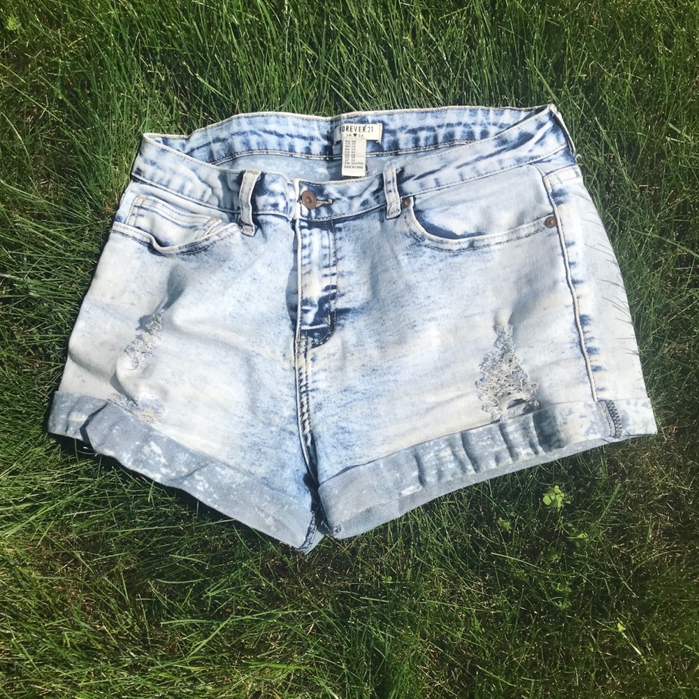 Forever 21 Light Wash Shorts